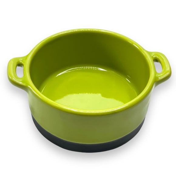 Bobby Flay Set of 2 Small 8 Ounce Two Tone Round Ramekins Orange & Lime Green - Picture 5 of 8